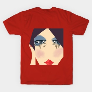 Long Lashes, Red Lips T-Shirt